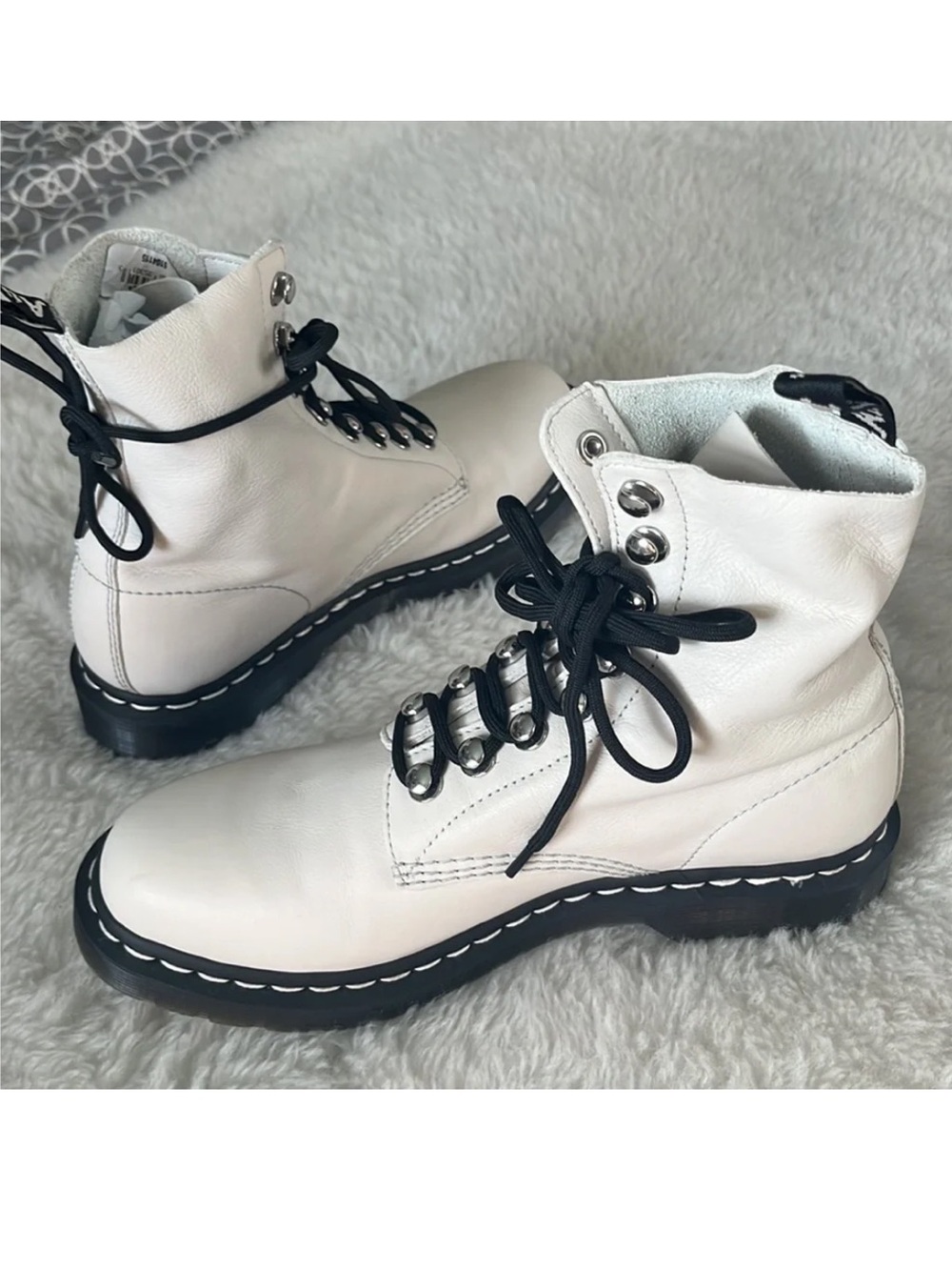 DR MARTENS WOMENS 1460 PASCAL HARDWARE VIRGINIA BOOT sz10 - Picture 6 of 15